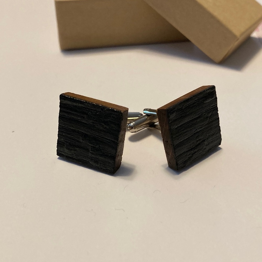 Whiskey Barrel Cufflinks, Black